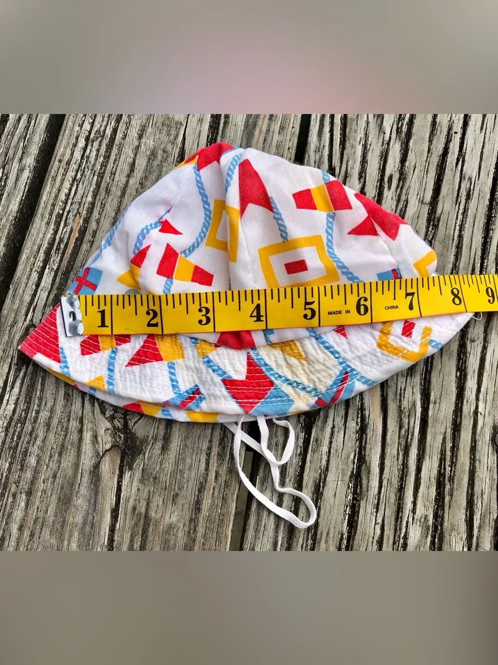 80s Girl Nautical Hat MONTGOMERY WARD Stripe Onepiece Outfit Tooth Fairy Case